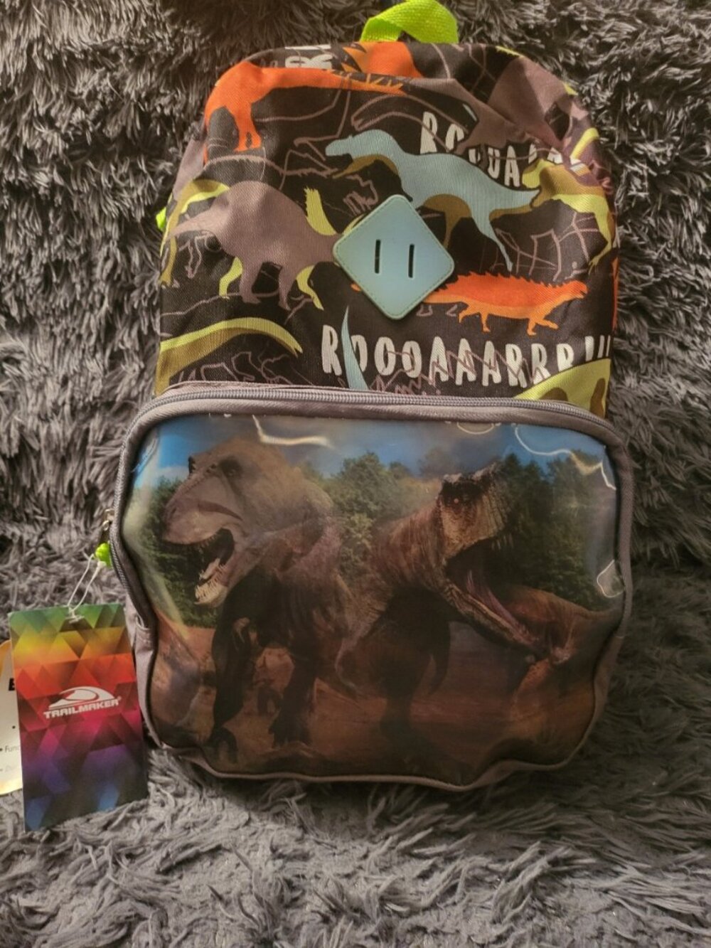 2 Vintage Dinosaur reflector Backpacks